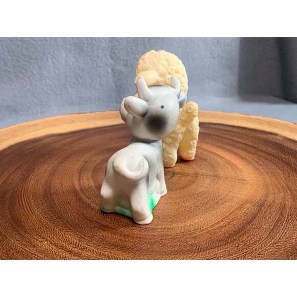 Vintage R Dakin & Co Lamb & Calf Figurines - Adorable Farm Animal Decor - Picture 3 of 10